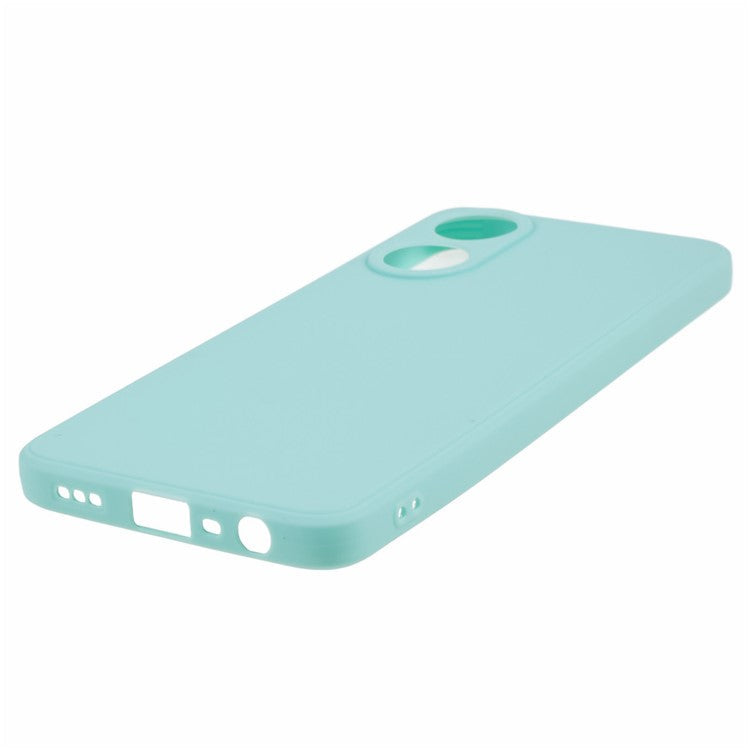 Straight Edge Phone Case for Oppo A78 4G , Lens Precise Cutout Soft TPU Anti-scratch Cover - Baby Blue