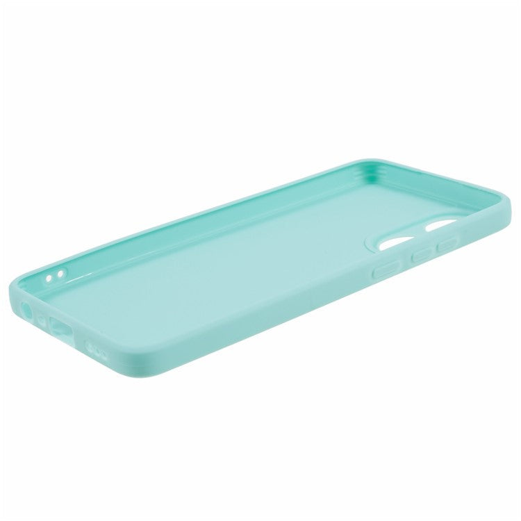 Straight Edge Phone Case for Oppo A78 4G , Lens Precise Cutout Soft TPU Anti-scratch Cover - Baby Blue
