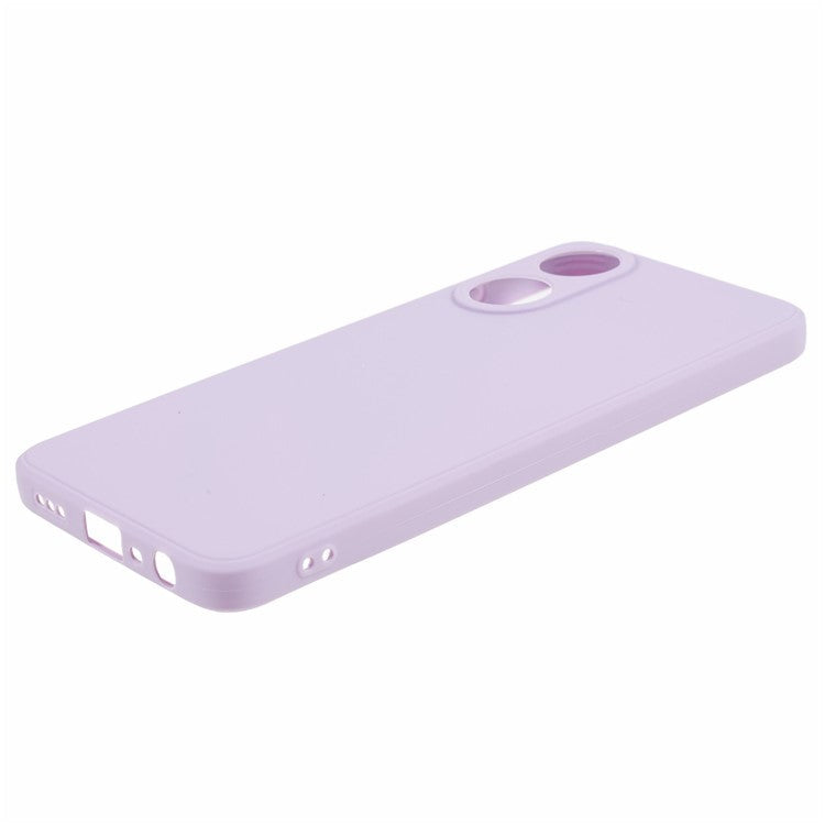 Straight Edge Phone Case for Oppo A78 4G , Lens Precise Cutout Soft TPU Anti-scratch Cover - Purple