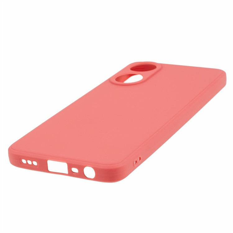 Straight Edge Phone Case for Oppo A78 4G , Lens Precise Cutout Soft TPU Anti-scratch Cover - Red