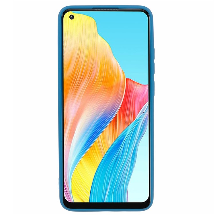 Straight Edge Phone Case for Oppo A78 4G , Lens Precise Cutout Soft TPU Anti-scratch Cover - Sapphire
