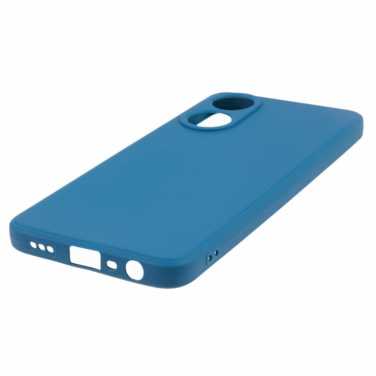 Straight Edge Phone Case for Oppo A78 4G , Lens Precise Cutout Soft TPU Anti-scratch Cover - Sapphire