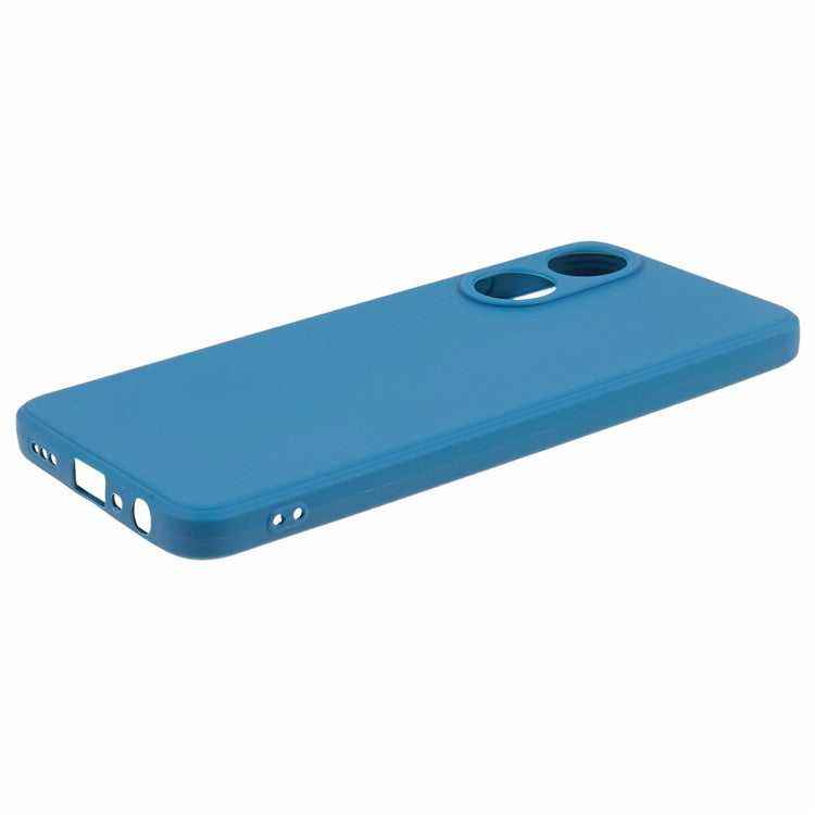 Straight Edge Phone Case for Oppo A78 4G , Lens Precise Cutout Soft TPU Anti-scratch Cover - Sapphire