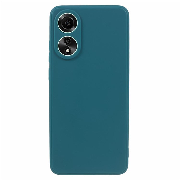 Straight Edge Phone Case for Oppo A78 4G , Lens Precise Cutout Soft TPU Anti-scratch Cover - Army Green