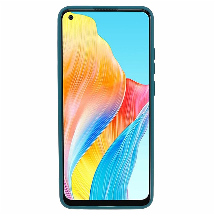 Straight Edge Phone Case for Oppo A78 4G , Lens Precise Cutout Soft TPU Anti-scratch Cover - Army Green