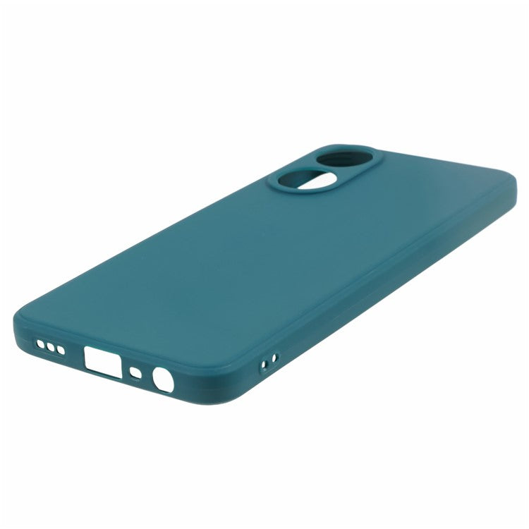 Straight Edge Phone Case for Oppo A78 4G , Lens Precise Cutout Soft TPU Anti-scratch Cover - Army Green