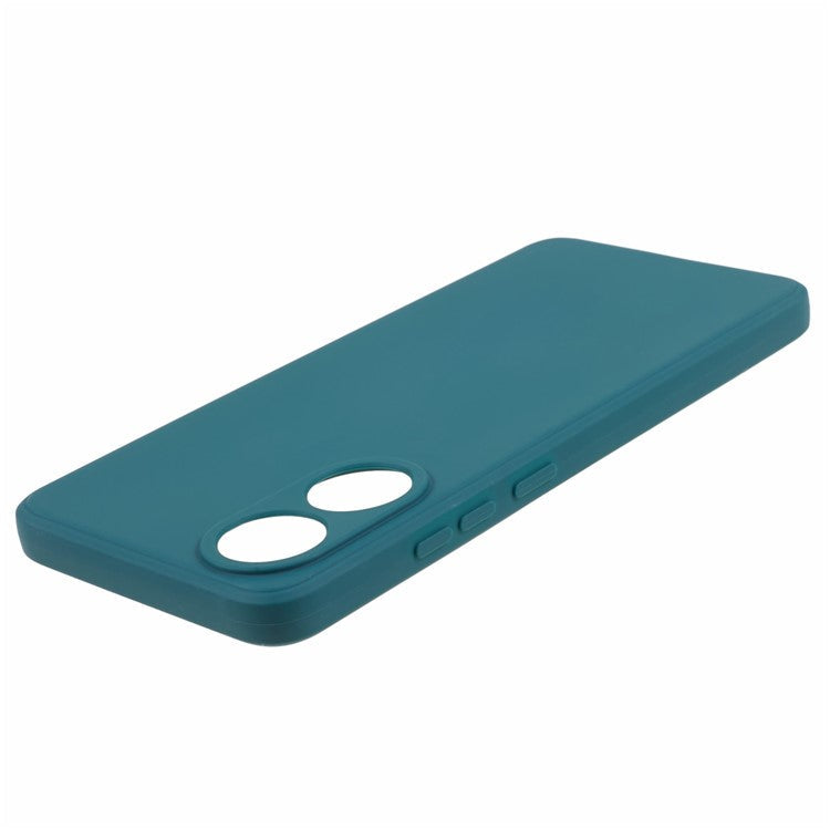 Straight Edge Phone Case for Oppo A78 4G , Lens Precise Cutout Soft TPU Anti-scratch Cover - Army Green