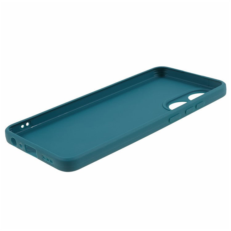 Straight Edge Phone Case for Oppo A78 4G , Lens Precise Cutout Soft TPU Anti-scratch Cover - Army Green