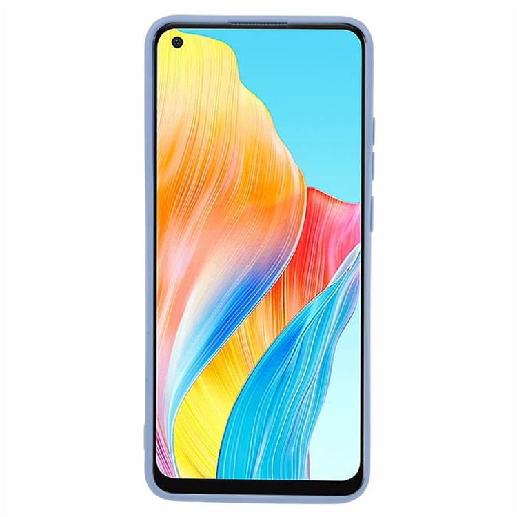Straight Edge Phone Case for Oppo A78 4G , Lens Precise Cutout Soft TPU Anti-scratch Cover - Lavender Grey