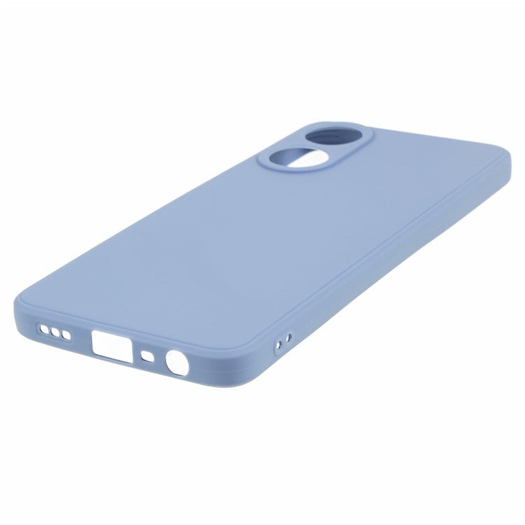 Straight Edge Phone Case for Oppo A78 4G , Lens Precise Cutout Soft TPU Anti-scratch Cover - Lavender Grey