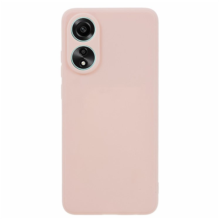Straight Edge Phone Case for Oppo A78 4G , Lens Precise Cutout Soft TPU Anti-scratch Cover - Pink