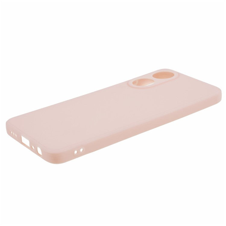 Straight Edge Phone Case for Oppo A78 4G , Lens Precise Cutout Soft TPU Anti-scratch Cover - Pink