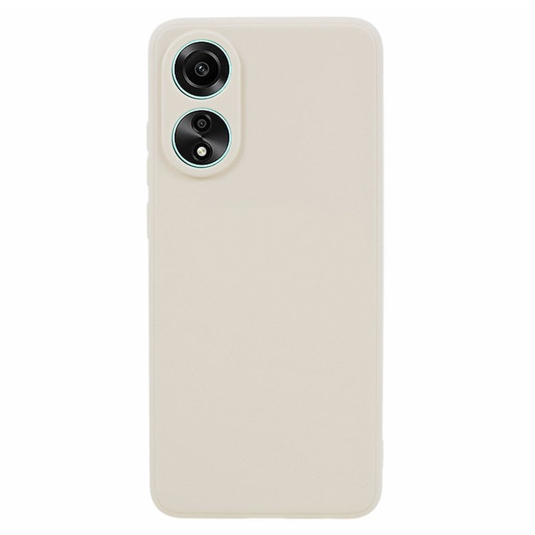 Straight Edge Phone Case for Oppo A78 4G , Lens Precise Cutout Soft TPU Anti-scratch Cover - White