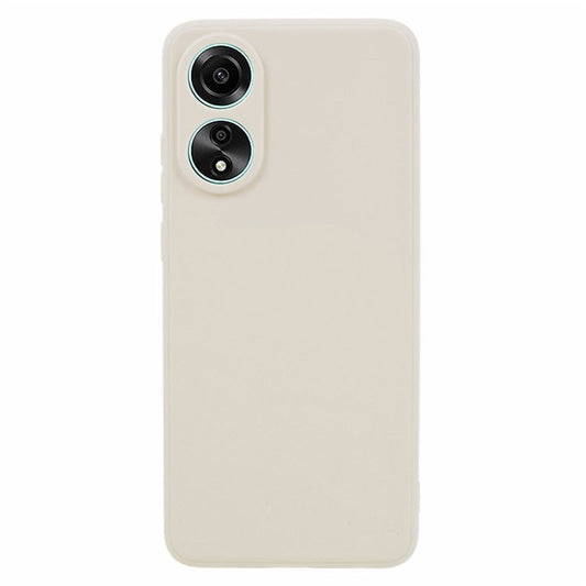 Straight Edge Phone Case for Oppo A78 4G , Lens Precise Cutout Soft TPU Anti-scratch Cover - White