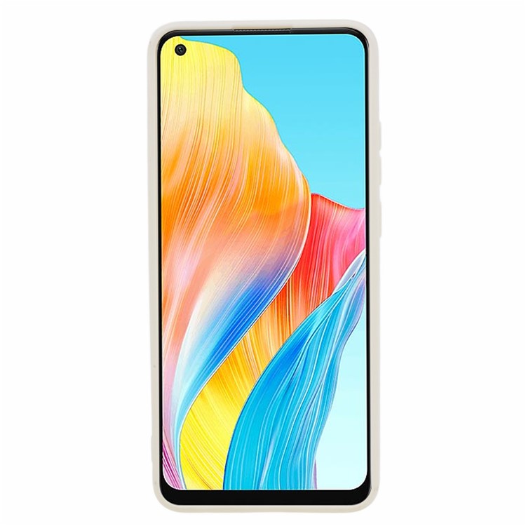 Straight Edge Phone Case for Oppo A78 4G , Lens Precise Cutout Soft TPU Anti-scratch Cover - White
