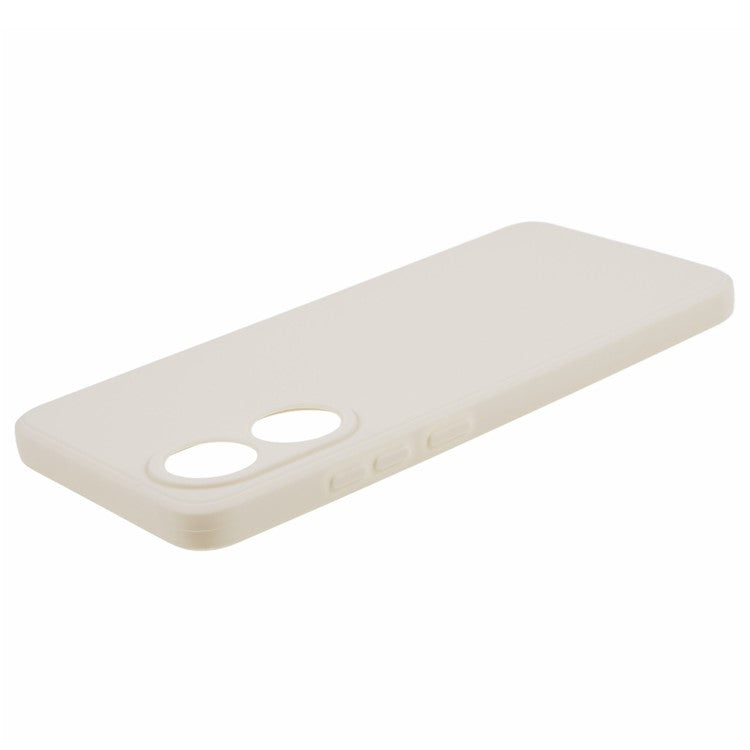 Straight Edge Phone Case for Oppo A78 4G , Lens Precise Cutout Soft TPU Anti-scratch Cover - White