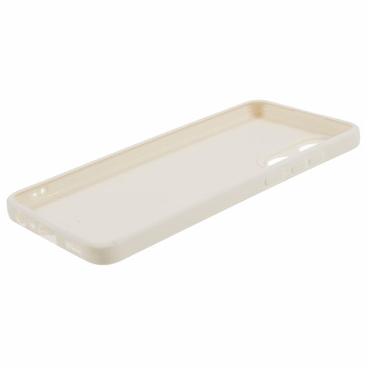 Straight Edge Phone Case for Oppo A78 4G , Lens Precise Cutout Soft TPU Anti-scratch Cover - White