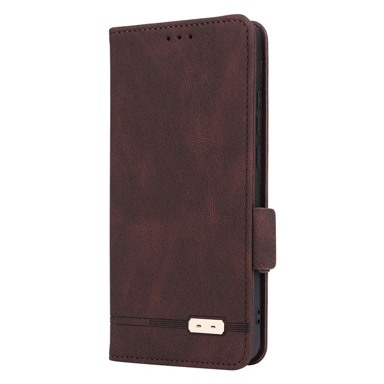 For OnePlus Nord CE3 5G Hardware Decor Phone Case PU Leather Wallet Stand Anti-drop Cover - Coffee