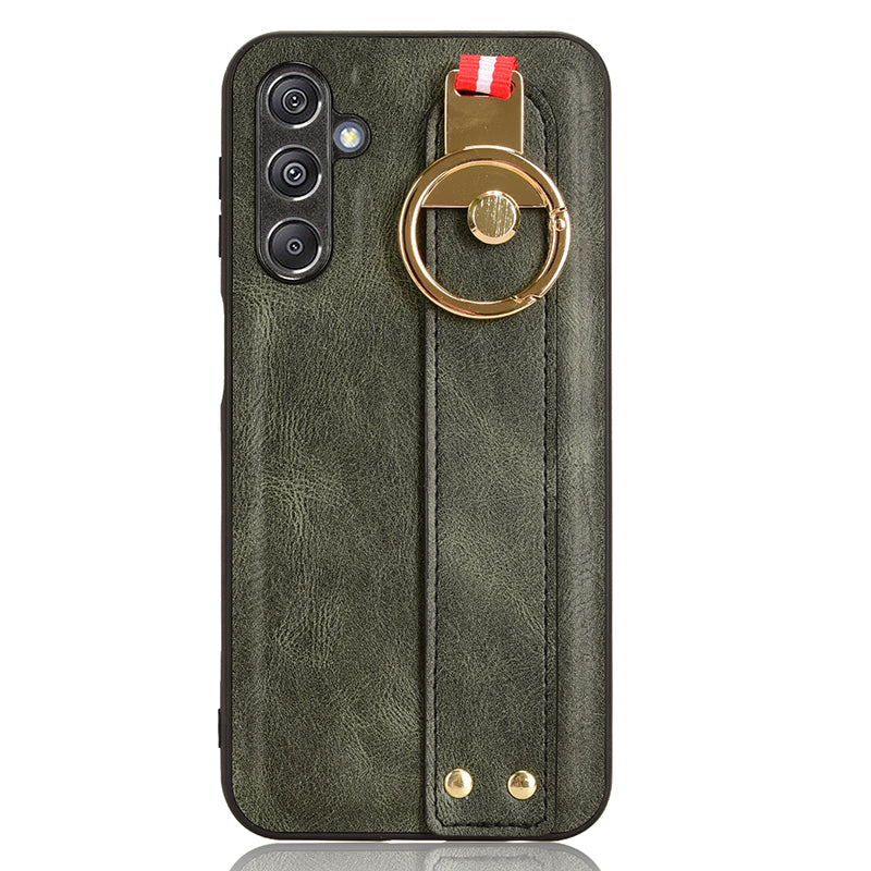 For Samsung Galaxy M34 5G / F34 5G Phone Case Wristband Kickstand Bottle Opener Leather+PC+TPU Cover - Green