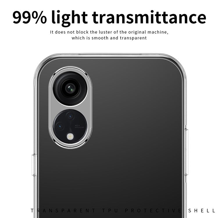MOFI For Oppo A58 4G Super Clear Cell Phone Case Soft TPU Mobile Phone Cover Shell