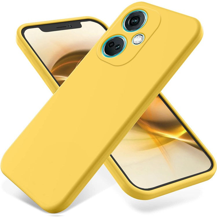 Liquid Silicone Phone Case for OnePlus Nord CE3 5G Soft Lining Shockproof Phone Cover - Yellow