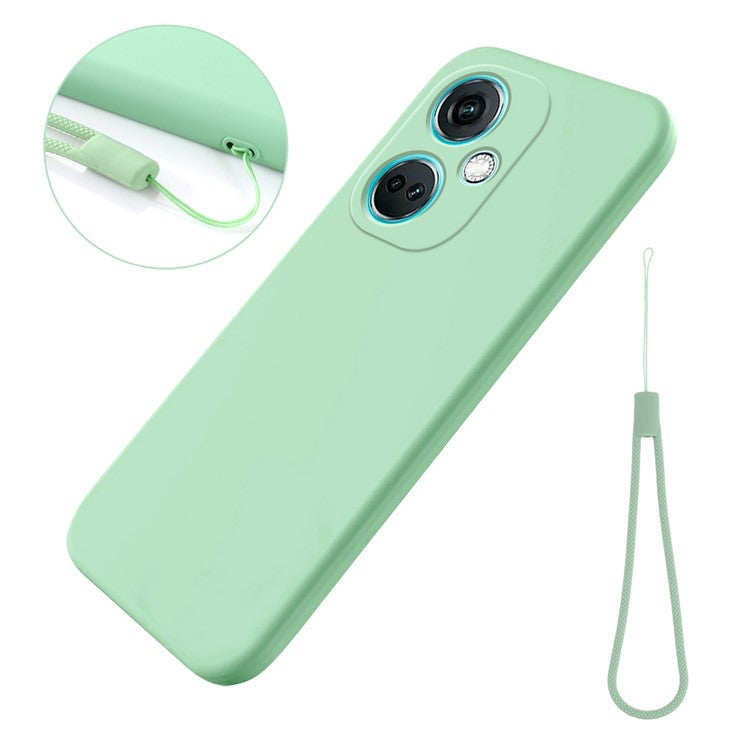 Liquid Silicone Phone Case for OnePlus Nord CE3 5G Soft Lining Shockproof Phone Cover - Green