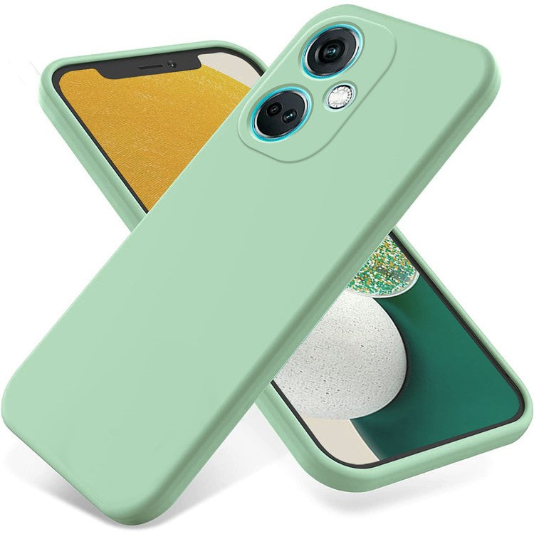 Liquid Silicone Phone Case for OnePlus Nord CE3 5G Soft Lining Shockproof Phone Cover - Green