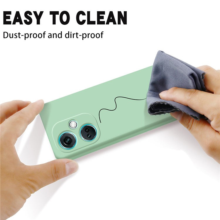 Liquid Silicone Phone Case for OnePlus Nord CE3 5G Soft Lining Shockproof Phone Cover - Green