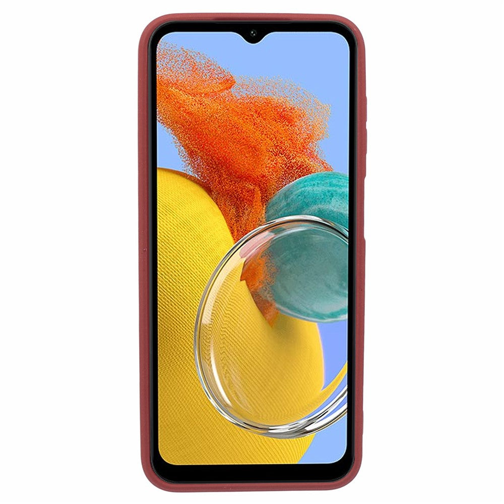 Double-Sided Matte TPU Cover for Samsung Galaxy M14 5G , Anti-scratch Cell Phone Case - Wine Red