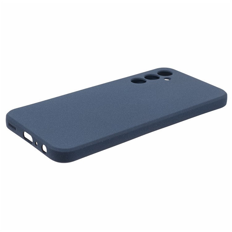 For Samsung Galaxy A24 4G (162.1 x 77.6 x 8.3mm) Double-Sided Matte Phone Case Anti-scratch TPU Cover - Navy Blue