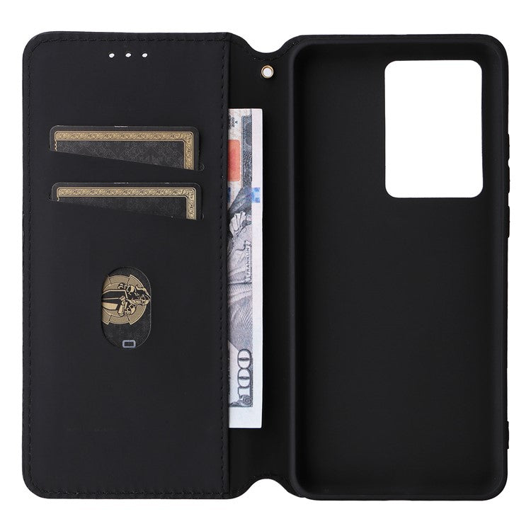 For Oppo K11 5G / OnePlus Nord CE3 5G Imprinted Rhombus Wallet Phone Case Dustproof PU Leather Stand Cover - Red