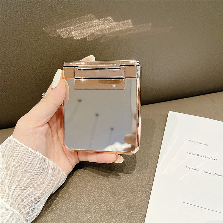 Mirror Surface Shockproof Case for Oppo Find N2 Flip 5G Hard PC Phone Case Rhinestone Decoration Phone Cover