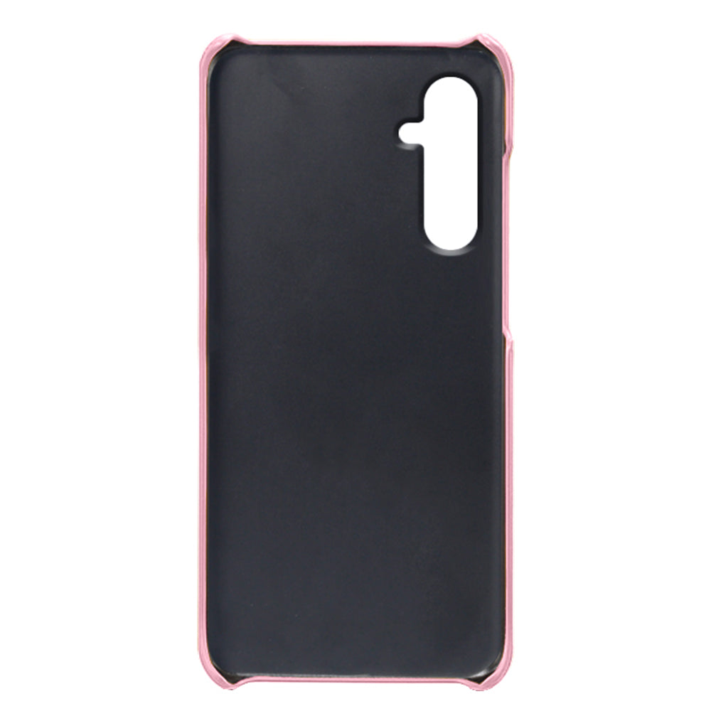 For Samsung Galaxy M34 5G / F34 5G Cell Phone Cover PU Leather Coated PC Protective Case with Dual Card Slots - Rose Gold