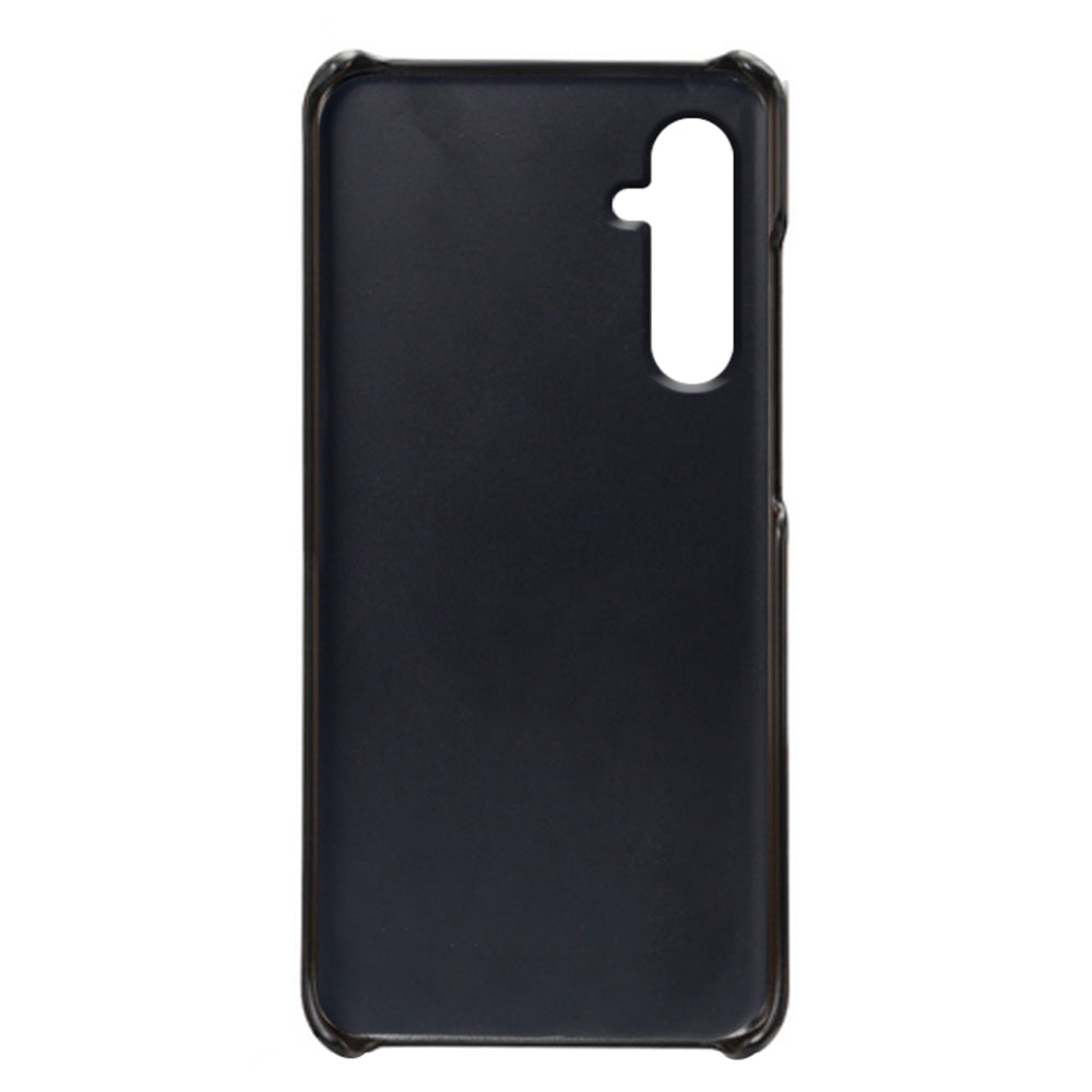 For Samsung Galaxy M34 5G / F34 5G Cell Phone Cover PU Leather Coated PC Protective Case with Dual Card Slots - Black