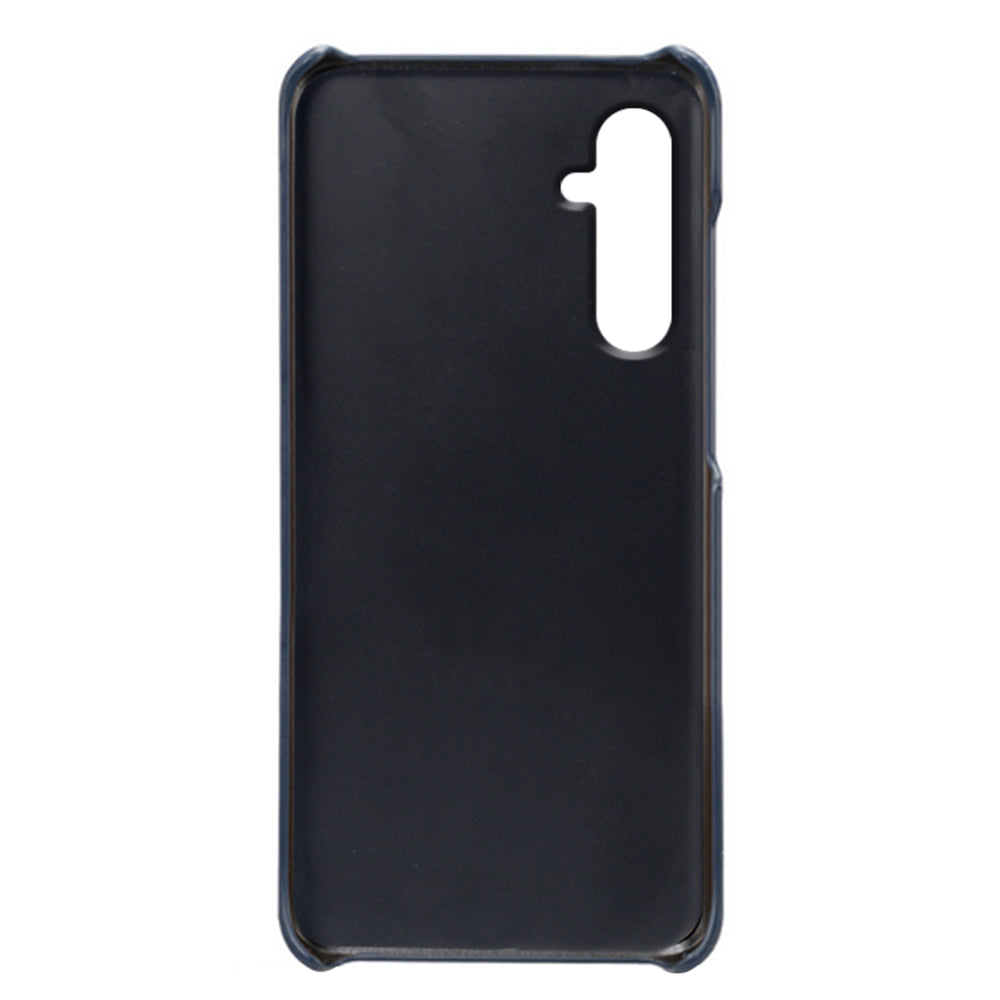 For Samsung Galaxy M34 5G / F34 5G Cell Phone Cover PU Leather Coated PC Protective Case with Dual Card Slots - Blue