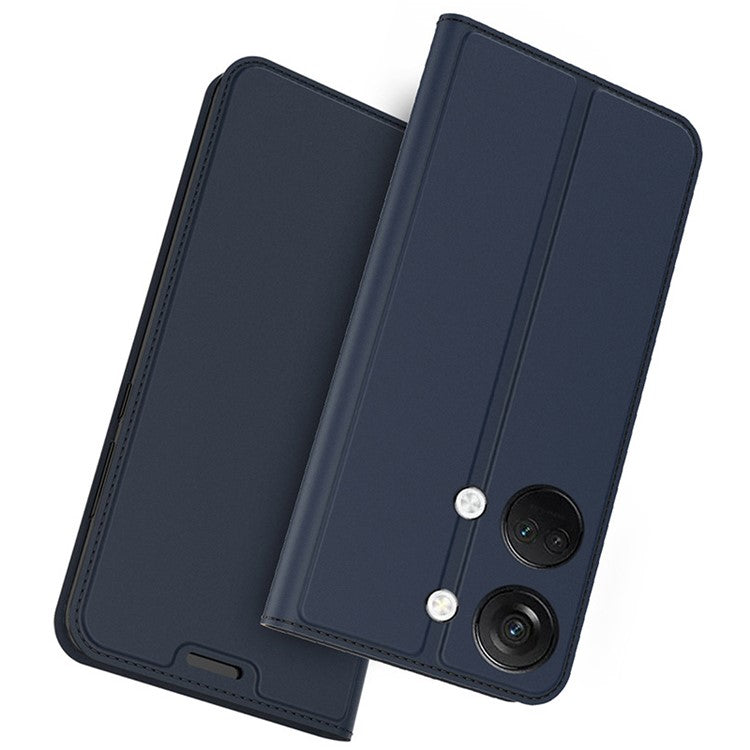 Stand Phone Cover for OnePlus Nord 3 5G / Ace 2V , TPU+PU Leather Card Holder Phone Case - Blue