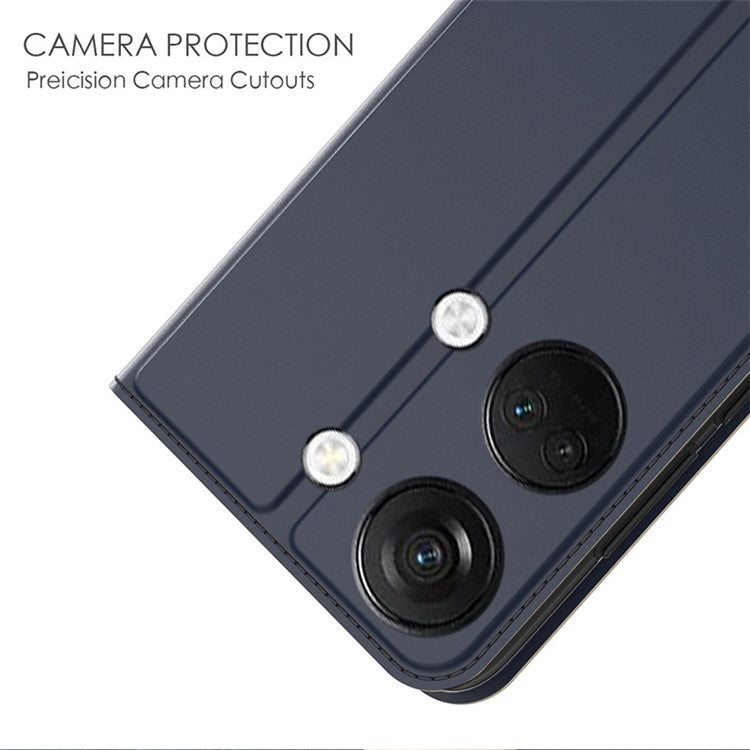 Stand Phone Cover for OnePlus Nord 3 5G / Ace 2V , TPU+PU Leather Card Holder Phone Case - Blue