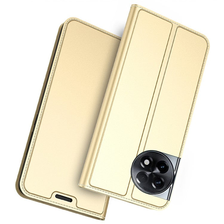 For OnePlus Ace 2 5G / 11R 5G Stand Phone Cover TPU+PU Leather Card Holder Phone Case - Gold