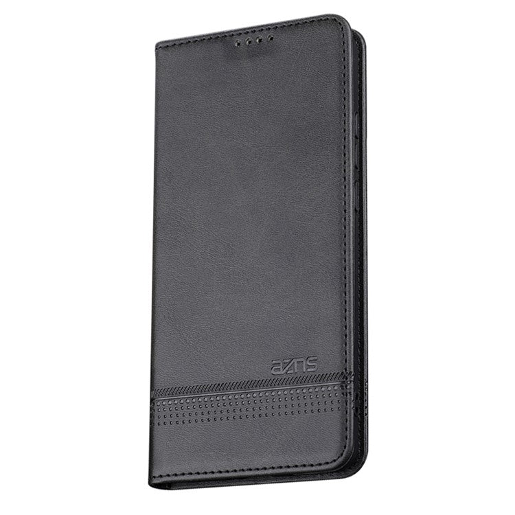 AZNS For Oppo K11 5G / OnePlus Nord CE3 5G Cellphone Cover PU Leather Flip Wallet Stand Case Phone Shell - Black