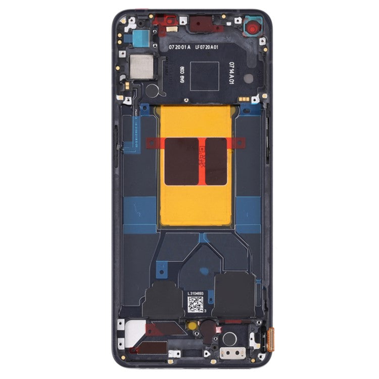 For Oppo Reno6 5G Grade C LCD Screen and Digitizer Assembly + Frame Part (TFT Technology) (without Logo) - Black