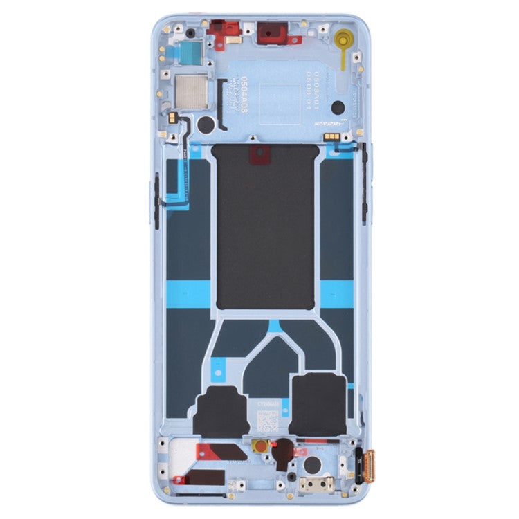 For Oppo Reno6 5G Grade C LCD Screen and Digitizer Assembly + Frame Part (TFT Technology) (without Logo) - Blue