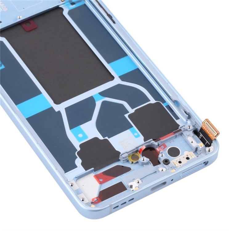 For Oppo Reno6 5G Grade C LCD Screen and Digitizer Assembly + Frame Part (TFT Technology) (without Logo) - Blue