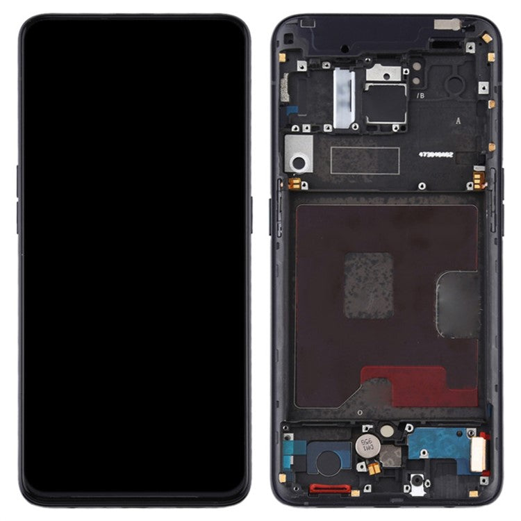 For Oppo Reno / Reno 5G Grade C LCD Screen and Digitizer Assembly + Frame Part (TFT Technology) (without Logo) - Black