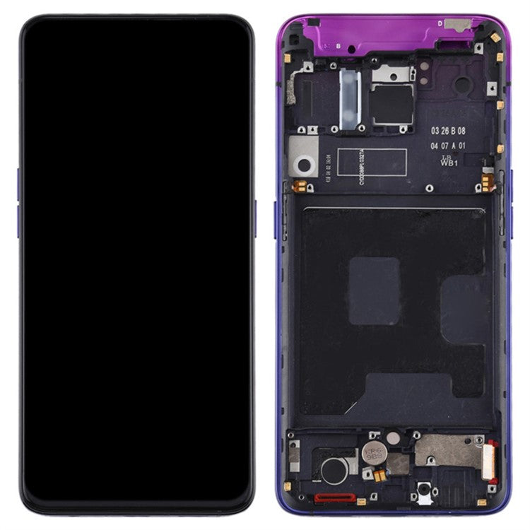 For Oppo Reno / Reno 5G Grade C LCD Screen and Digitizer Assembly + Frame Part (TFT Technology) (without Logo) - Purple