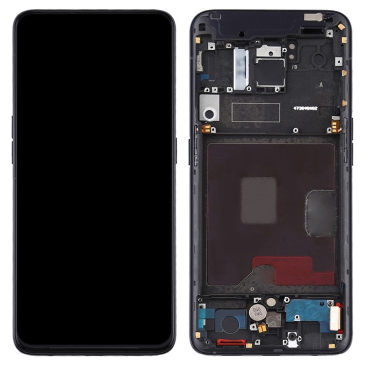 For Oppo Reno / Reno 5G Grade C OLED Screen and Digitizer Assembly + Frame Repair Part (without Logo) - Black
