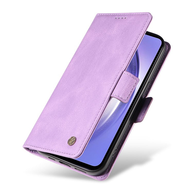 YIKATU YK-005 For Samsung Galaxy A54 5G Phone Case PU Leather Skin-touch Wallet Stand Shell Cover - Purple