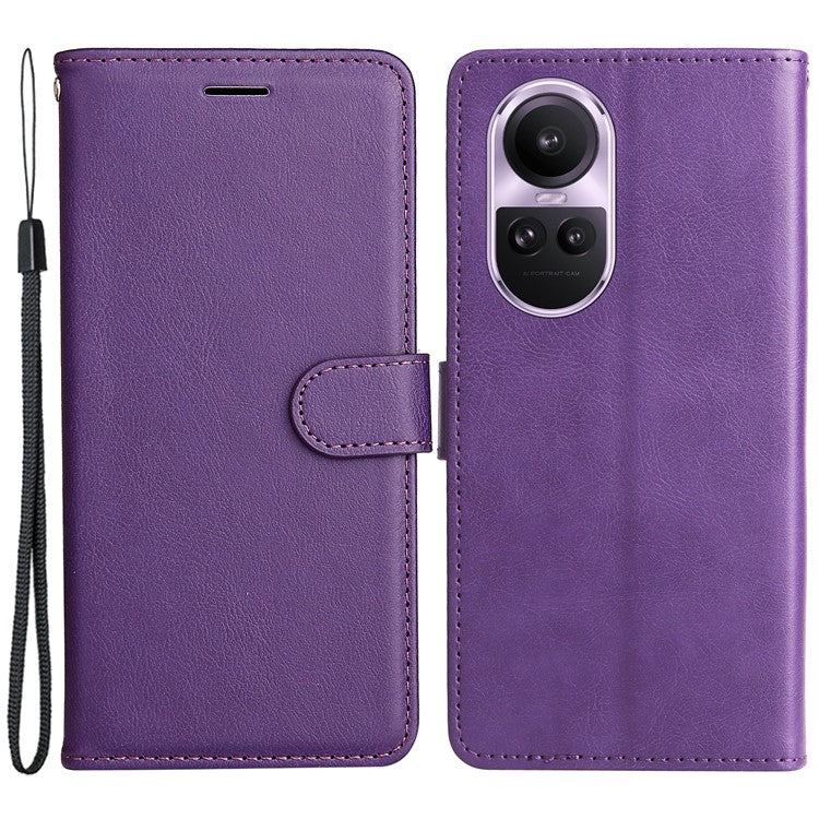 KT Leather Series-2 For Oppo Reno10 5G (Global) / Reno10 Pro 5G (Global) PU Leather Wallet Phone Case Stand Cover - Purple