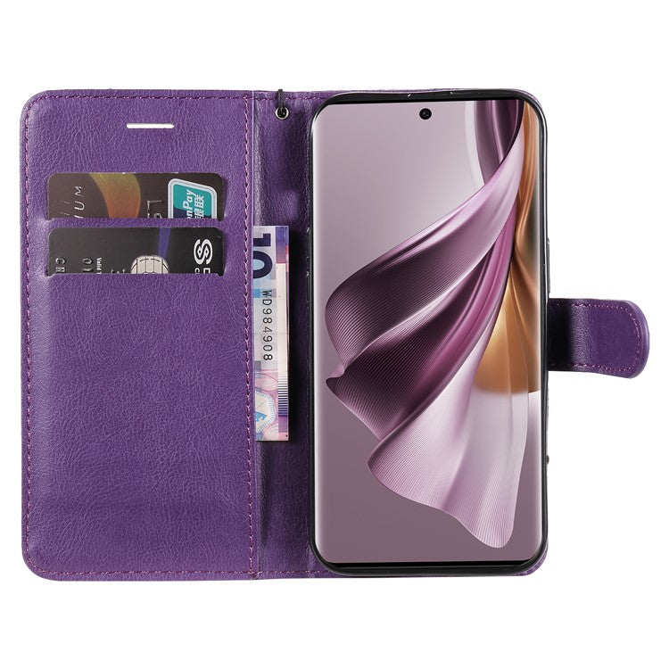 KT Leather Series-2 For Oppo Reno10 5G (Global) / Reno10 Pro 5G (Global) PU Leather Wallet Phone Case Stand Cover - Purple