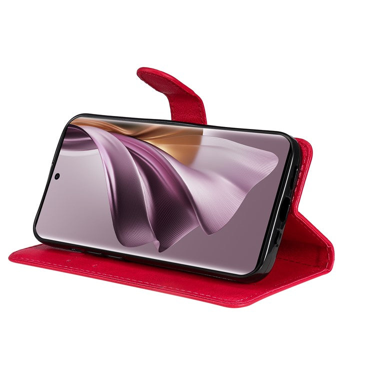 KT Leather Series-2 For Oppo Reno10 5G (Global) / Reno10 Pro 5G (Global) PU Leather Wallet Phone Case Stand Cover - Red