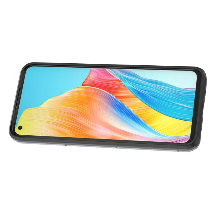 Protective Case for Oppo A78 4G , Shockproof TPU+PC Ring Holder Kickstand Phone Cover - Blue